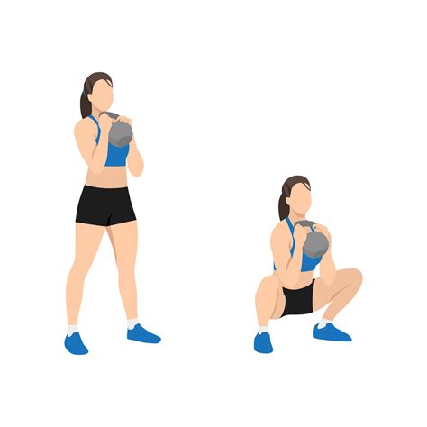Illustratie van de Goblet Squat