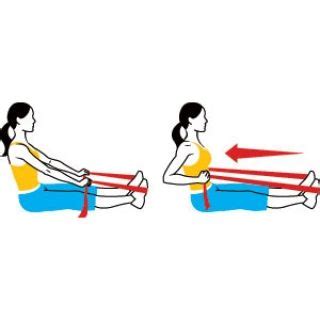 Pilates oefening: Roeien met elastiek