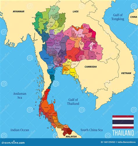 Kaart van Thailand met aanduiding van kip export
