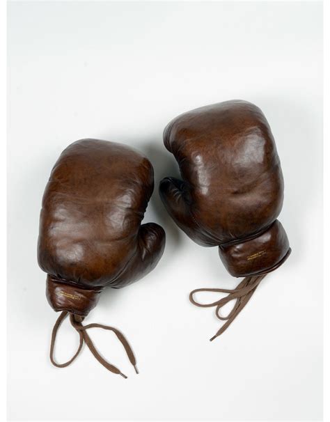 Leren bokshandschoenen jaren '30
