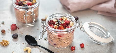 Overnight oats met fruit en noten