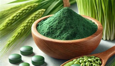 Visualisatie van de voedingsstoffen in spirulina en chlorella