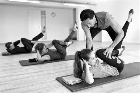 Illustratie van de zes principes van Pilates