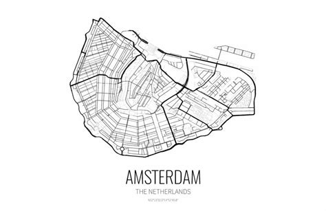 Kaart van Amsterdam met gemarkeerde bootcamp locaties