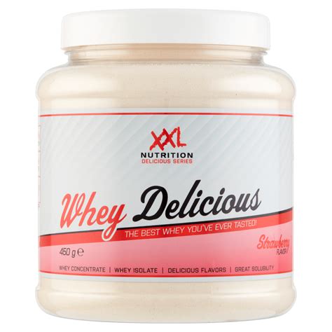 Grafiek met voedingswaarde XXL Nutrition Whey Delicious