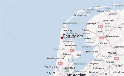 Kaart met locatie van Den Helder