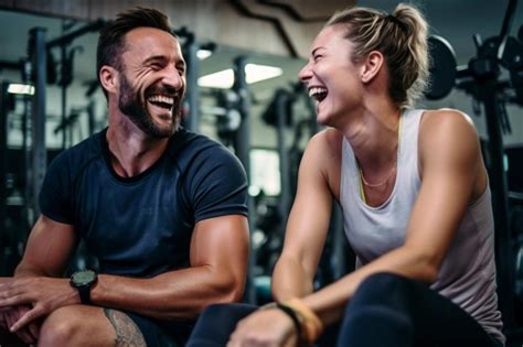 Collage van tevreden klanten met hun personal trainers