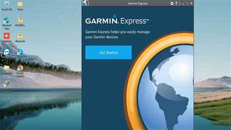Garmin Express software interface