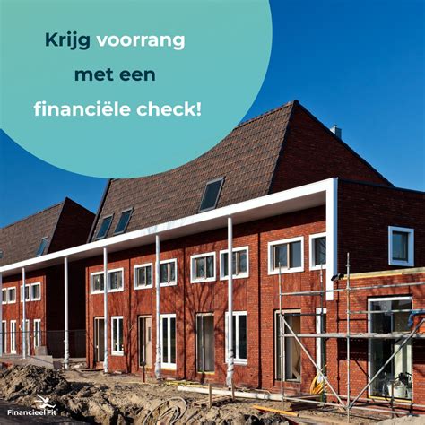 Diagram dat de stappen van een financiële check voor een nieuwbouwwoning weergeeft.