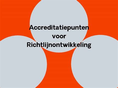 Accreditatiepunten voor medische nascholing