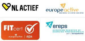 Logo's van NL Actief, EREPS en NSCA