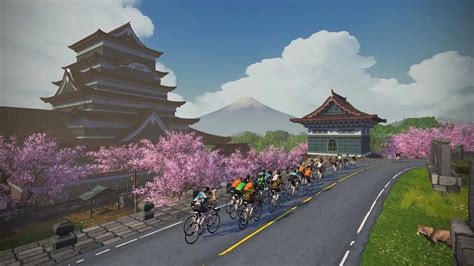 Kaart van een Zwift wereld met mogelijke race routes