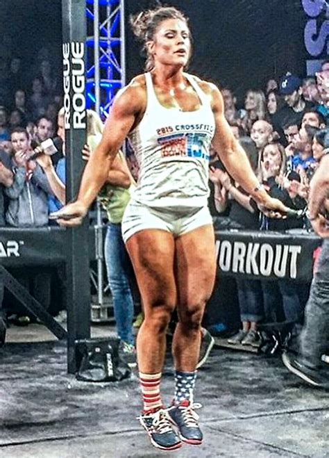Lauren Brooks tijdens een CrossFit wedstrijd