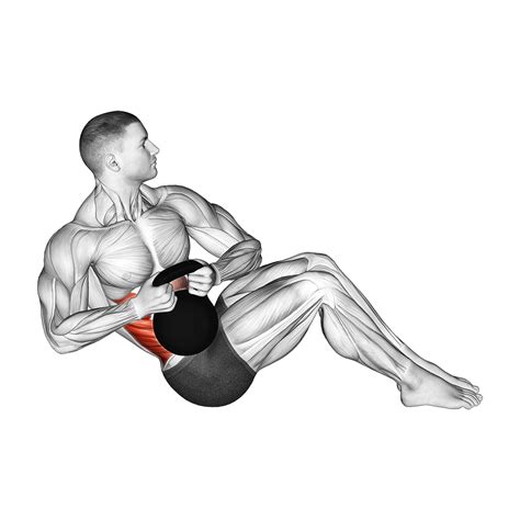 Russian twist met kettlebell