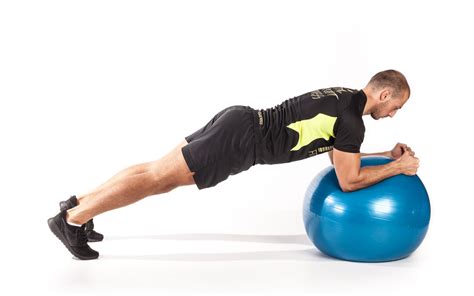Swiss ball plank