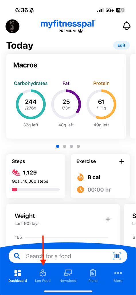 Fitbit-app gekoppeld met MyFitnessPal
