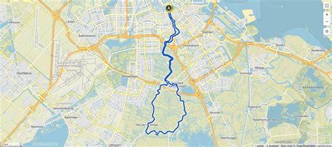 Kaart met metrostation Bullewijk en de route naar Arenagym