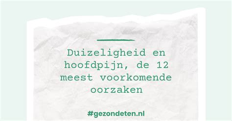 Schema van de oorzaken van duizeligheid tijdens het sporten
