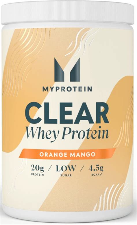 Fles met Clear Whey Isolate in Mango smaak