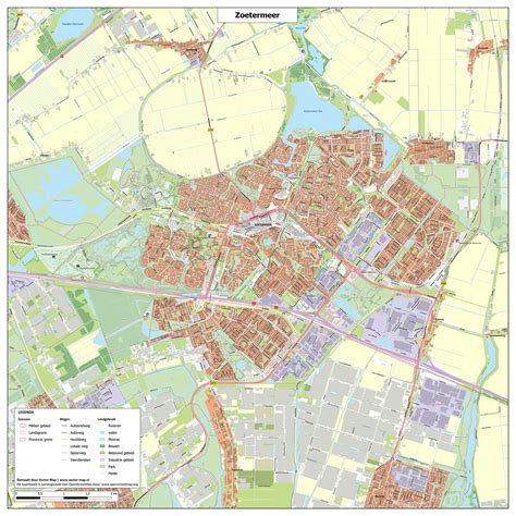 Kaart van Zoetermeer met locaties van Palet Welzijn