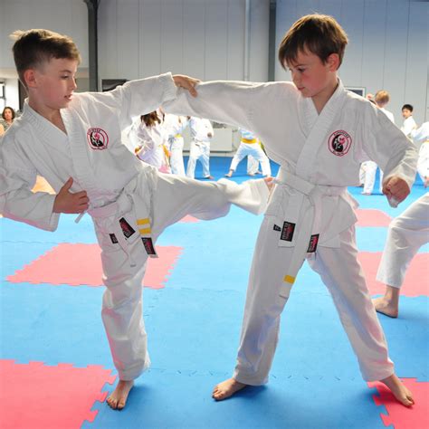 Kinderen die karate beoefenen