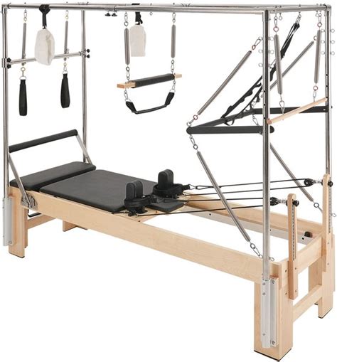 Illustratie van een Pilates Reformer apparaat