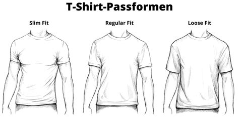 Pasvormen van T-shirts: Slim Fit, Regular Fit, Loose Fit