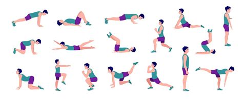 Basis bootcamp oefeningen: squats, lunges, push-ups, burpees, plank