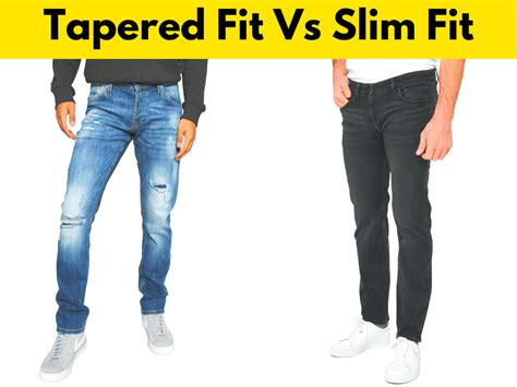 Schematische weergave van een tapered fit jeans