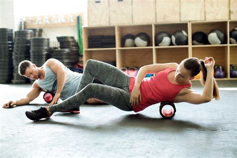 Man die foamrolling doet