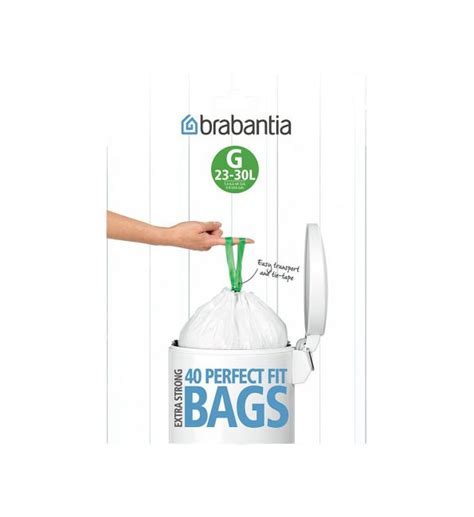 Overzicht van Brabantia PerfectFit afvalzak codes en kleuren