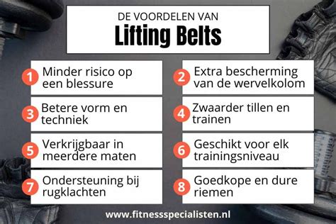 Verschillende soorten lifting belts