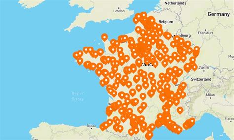 Kaart van Europa met locaties van Basic-Fit clubs