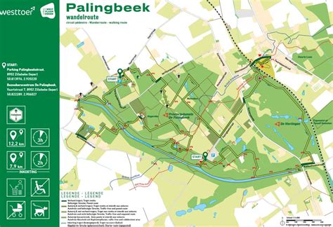 Kaart met wandelroutes