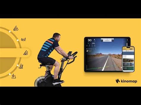 Kinomap app met video van een trainingsroute