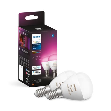 Philips Hue E14 lampen in verschillende armaturen