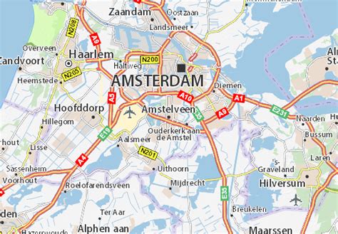 Kaart van Amstelveen met de locatie van Zest Pilates