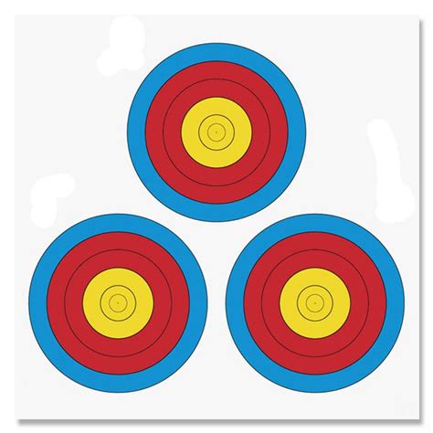 Diagram van een FITA blazoen met ringen en puntentelling