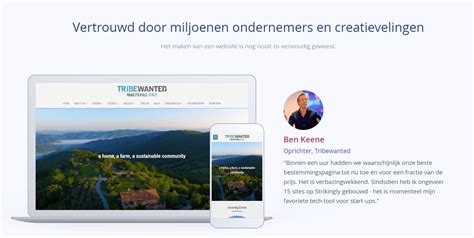 Voorbeeld van een responsieve website op verschillende apparaten