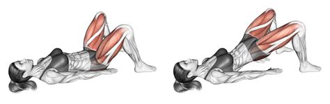 Uitvoering van het bruggetje (glute bridge)